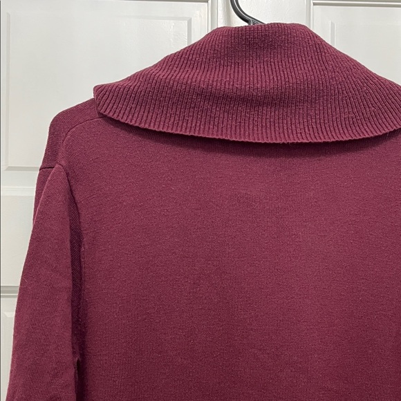 LOFT Plus Rich Burgundy Turtle Neck Sweater Dress - Size 16/18 - Picture 13 of 16